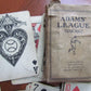 BASEBALL ADAM'S LEAGUE 1914 PLAYING CARDS TRICK DECK w/ BOX antique