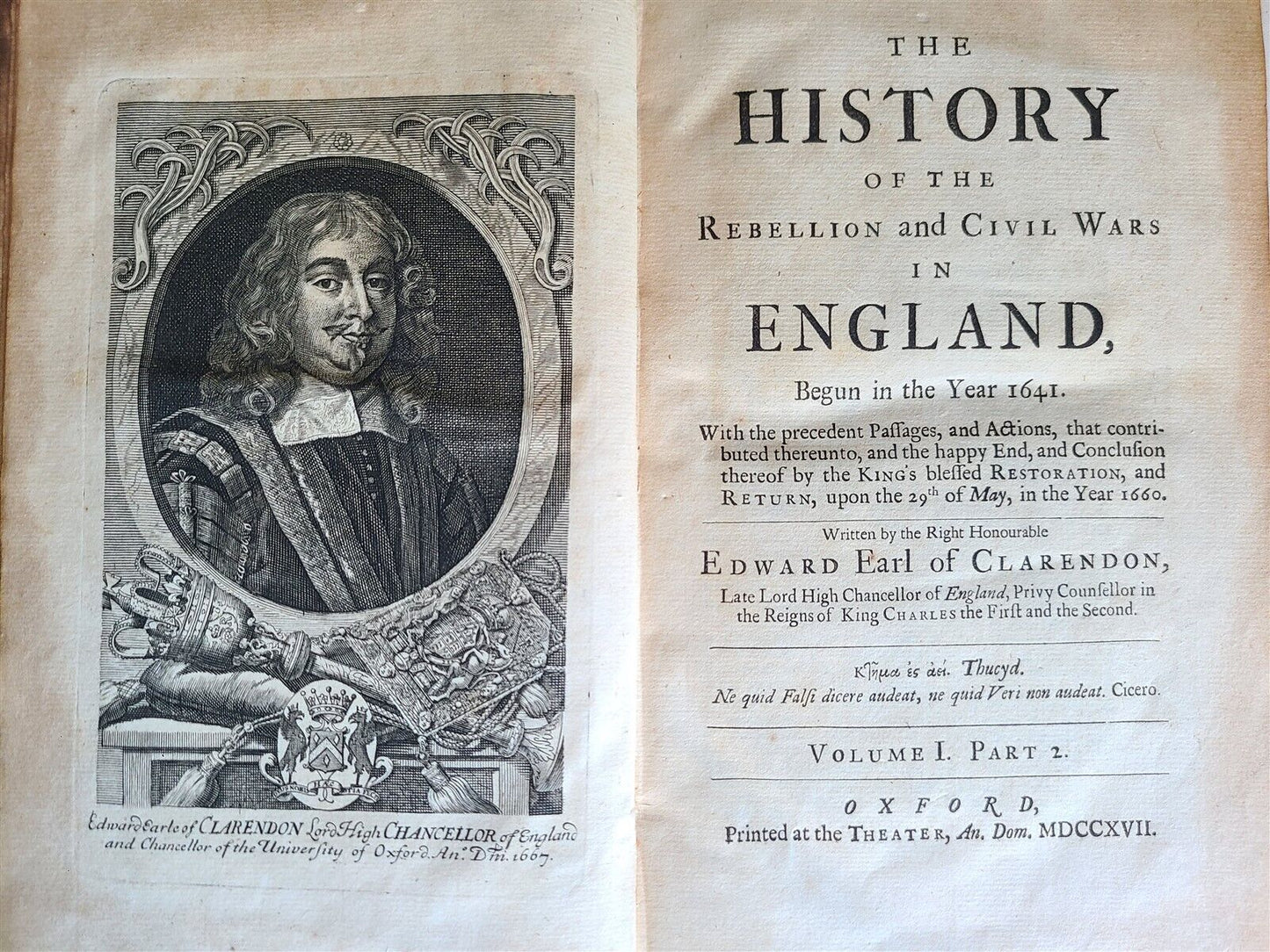 1717-24 HISTORY of REBELLION & CIVIL WARS in ENGLAND antique 7 VOLUMES complete