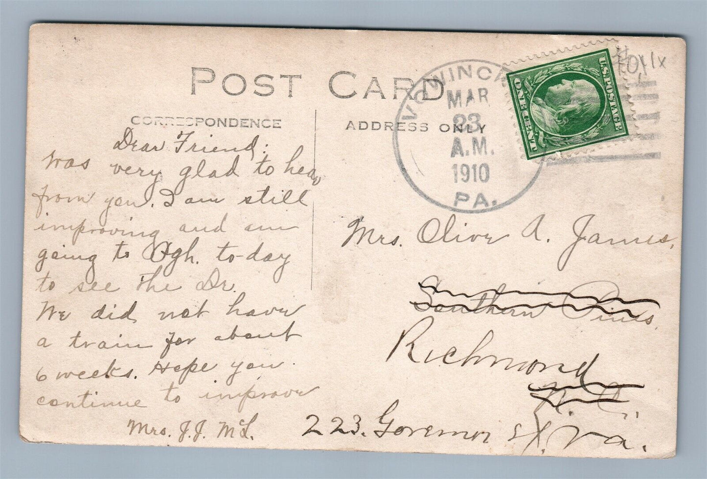 KANE PA FRALEY STREET SNOW SCENE ANTIQUE REAL PHOTO POSTCARD RPPC