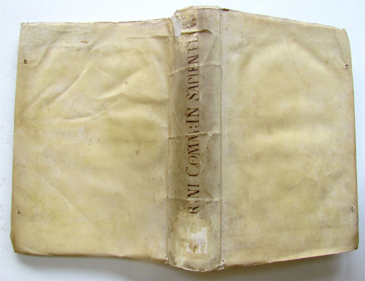 1607 COMMENTARY on WISDOM by Ioannis Lorini ANTIQUE VELLUM BOUND book