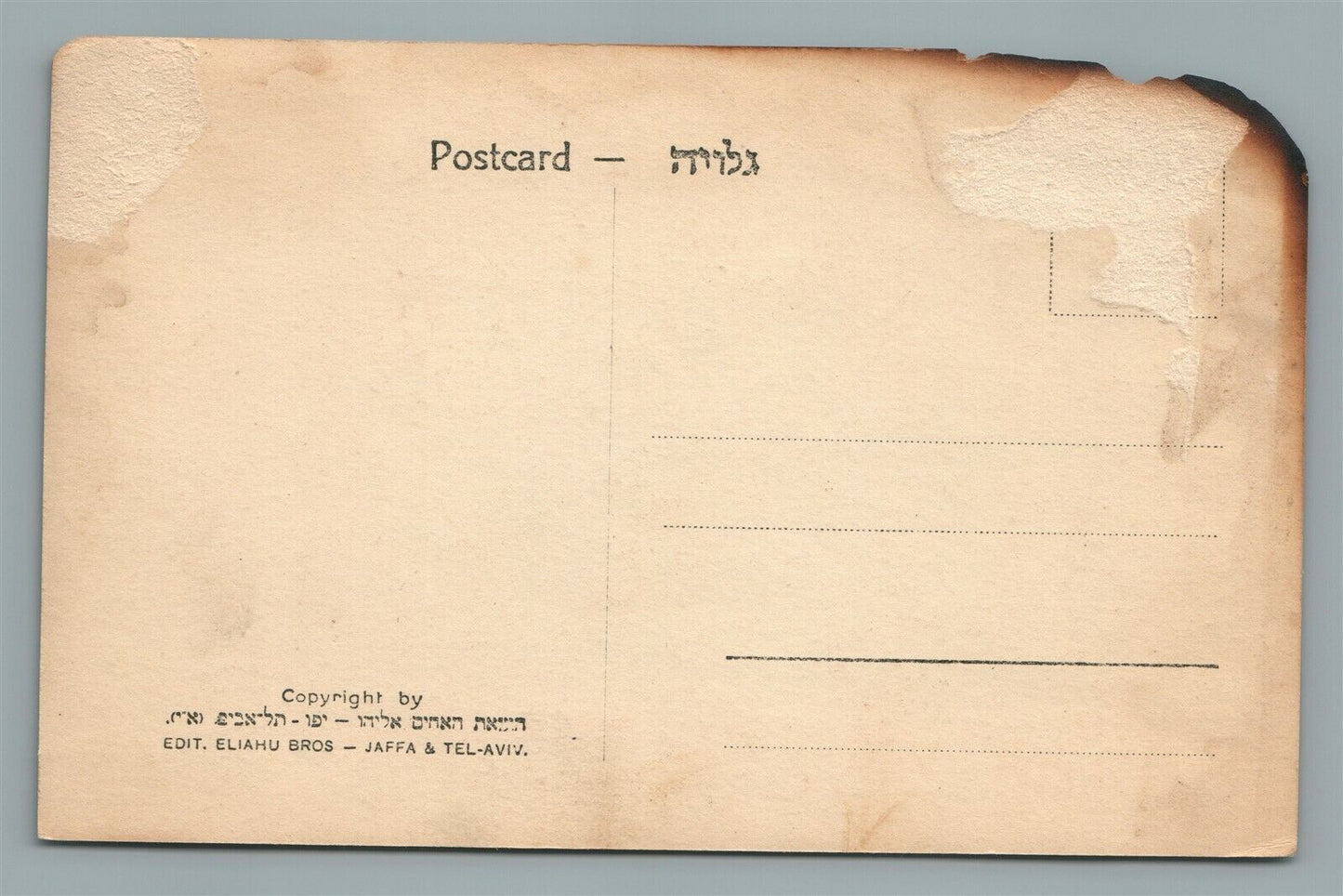 ZIONIST LEADER NAHUM SOKOLOW VINTAGE REAL PHOTO POSTCARD JUDAICA