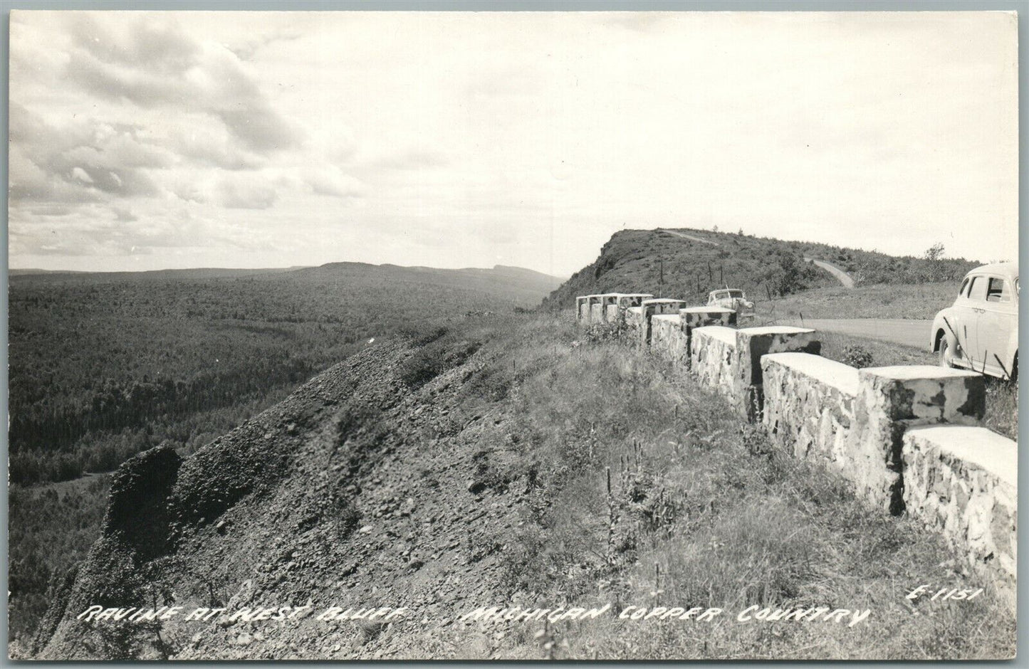 COPPER COUNTRY MI RAVINE AT WEST BLUFF VINTAGE REAL PHOTO POSTCARD RPPC