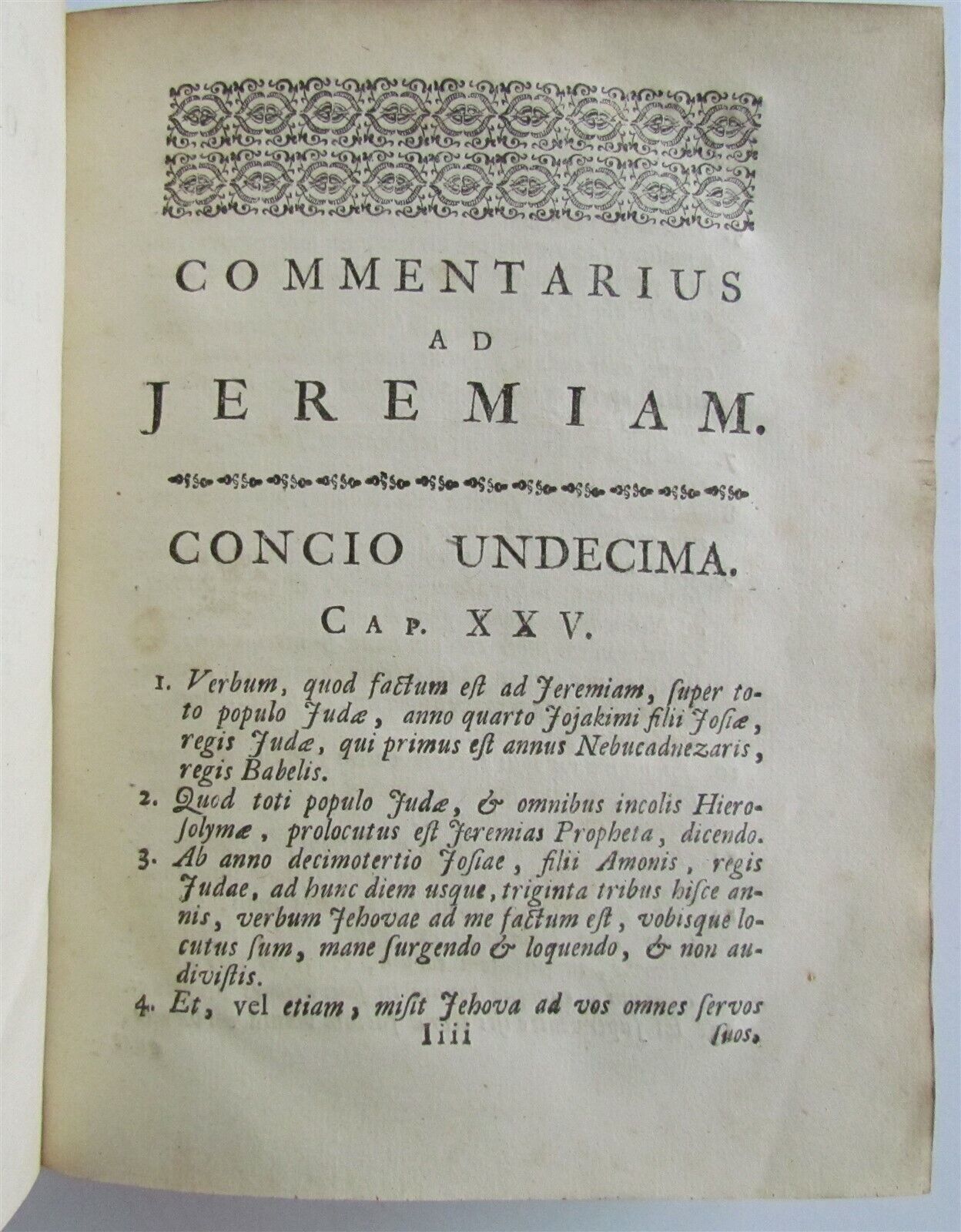 1765 Commentary on Prophet Jeremia by HERMAN VENEMA antique VELLUM BINDING v.II