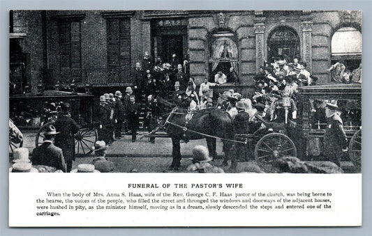 FUNERAL OF PASTOR'S WIFE 1980 VINTAGE POSTCARD AWFUL EXCURSION BOAT HORROR NY