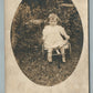 BABY GIRL w/ WOODEN CART ANTIQUE REAL PHOTO POSTCARD RPPC