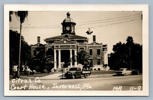 INVERNESS FL CITRUS COUNTY COURT HOUSE VINTAGE REAL PHOTO POSTCARD RPPC