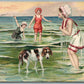 SEASIDE NJ GREETINGS ANTIQUE POSTCARD