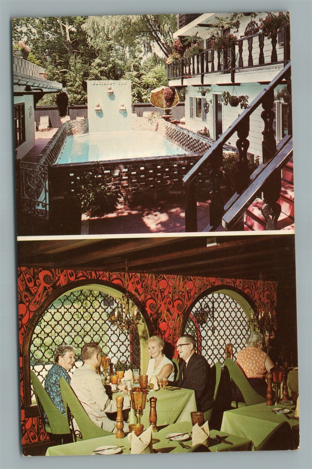 NEW HOPE PA PAMELA MINFORD'S HACIENDA VINTAGE POSTCARD