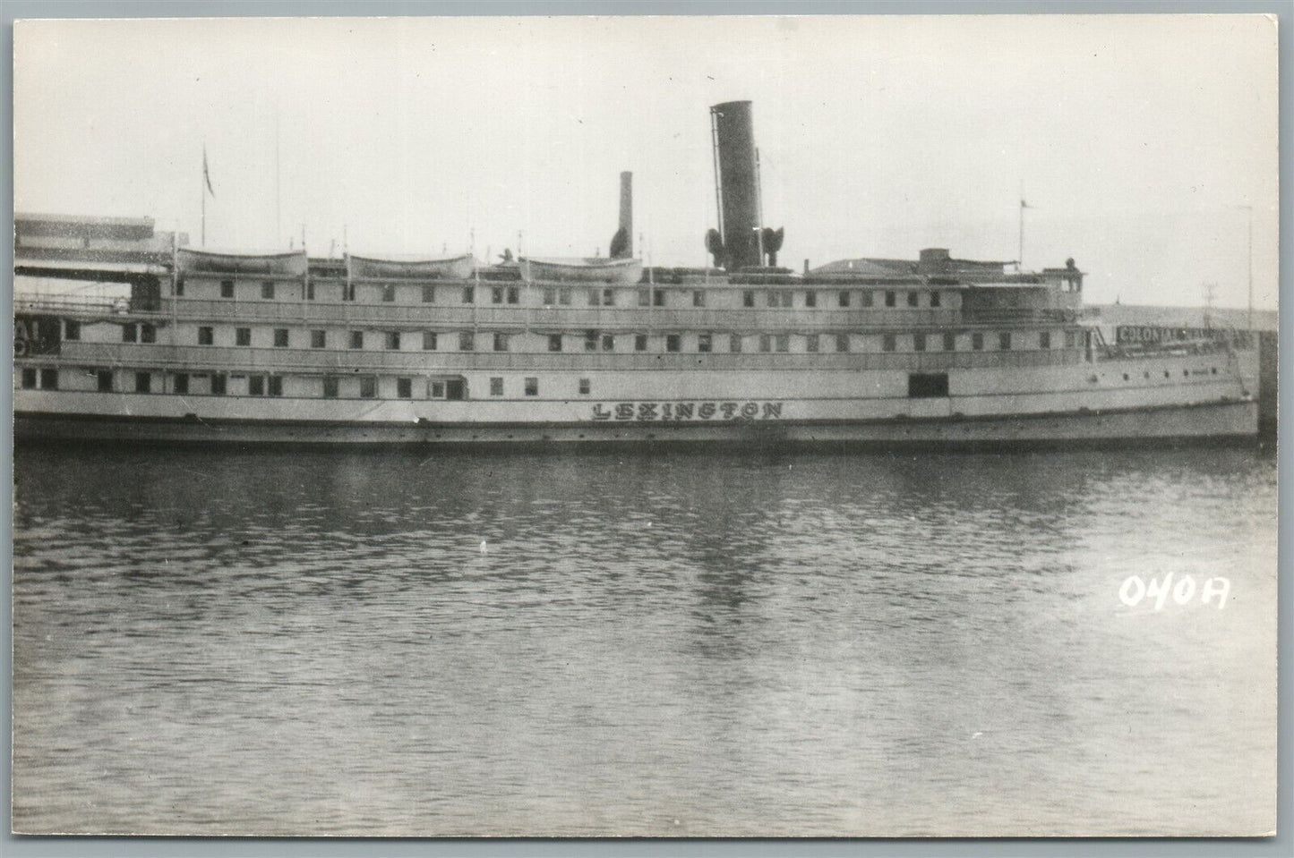 STEAMBOAT LEXINGTON VINTAGE REAL PHOTO POSTCARD RPPC