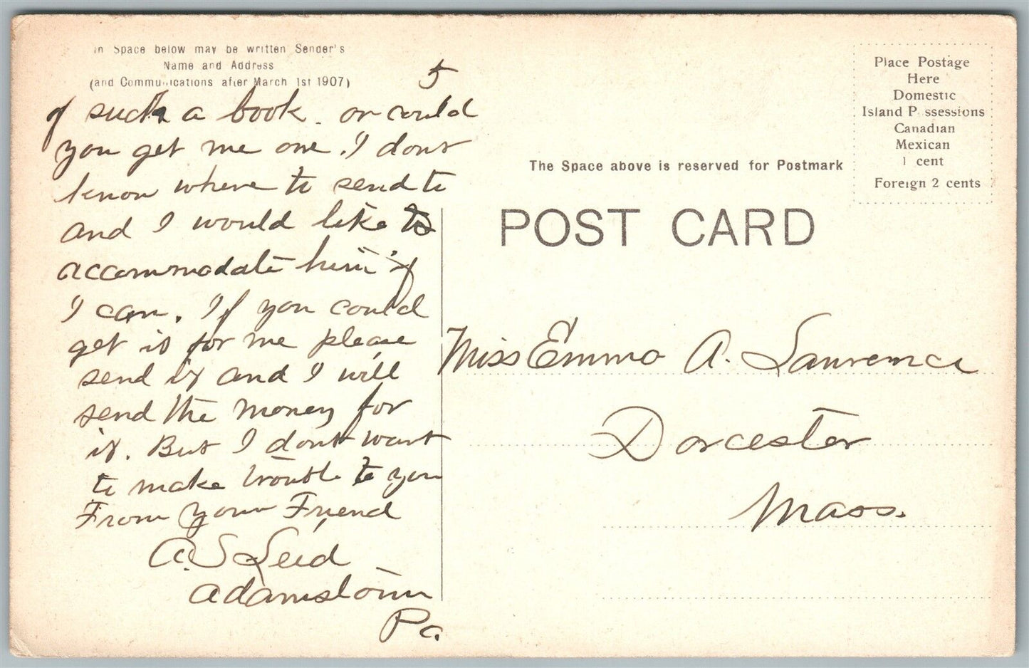 LANCASTER PA GENERAL HOSPITAL ANTIQUE POSTCARD