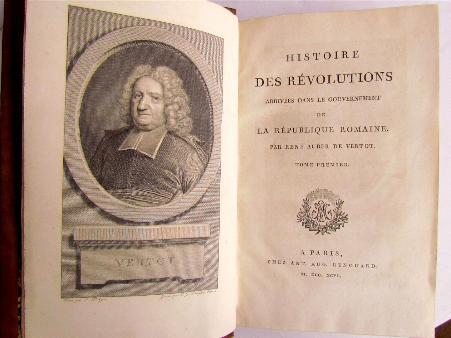 1796 SET of 4 HISTORY of REVOLUTIONS in ROMAN REPUBLIC in FRENCH antique