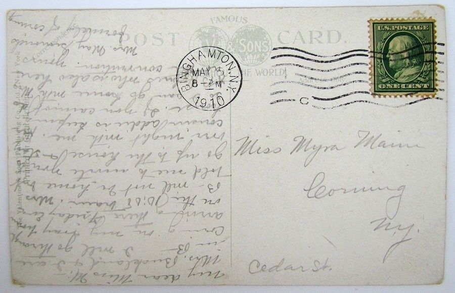 ANTIQUE 1910 POSTCARD PUBLIC LIBRARY BINGHAMTON N.Y.