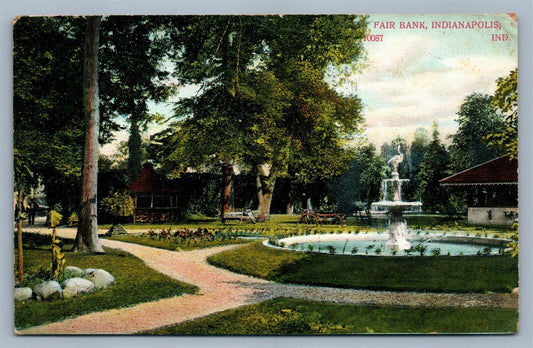 INDIANAPOLIS IND FAIR BANK ANTIQUE POSTCARD