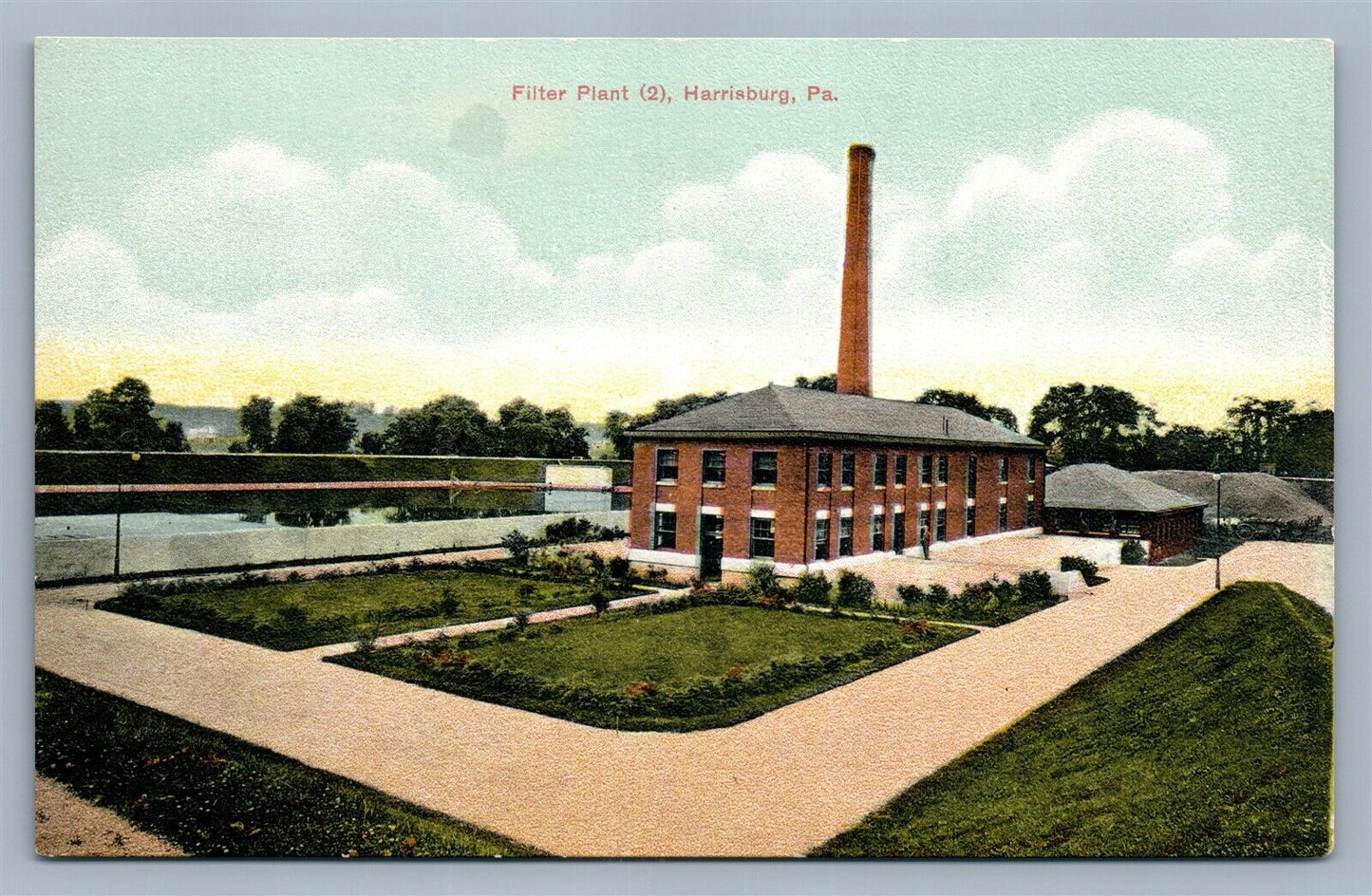 HARRISBURG PA FILTER PLANT ANTIQUE POSTCARD