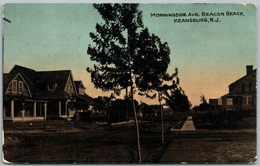 KEANSBURG NJ MORNINGSIDE AVENUE BEACON BEACH 1914 ANTIQUE POSTCARD