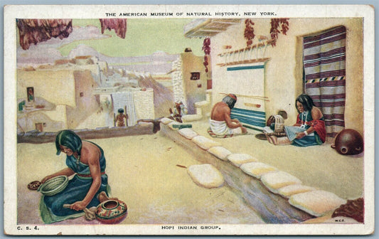 HOPI INDIAN GROUP ANTIQUE POSTCARD