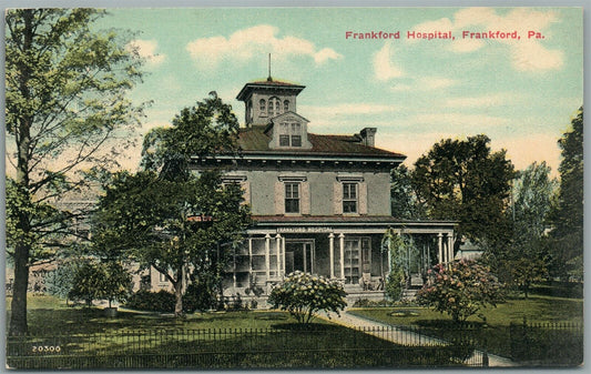FRANKFORD PA HOSPITAL ANTIQUE POSTCARD