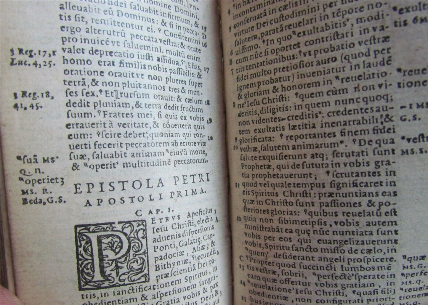 1584 BIBLE by Christopher PLANTIN BIBLIA LATINA antique NEW TESTAMENT