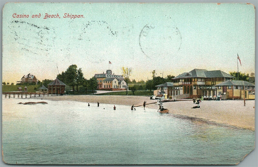 SHIPPAN CT CASINO & BEACH ANTIQUE POSTCARD