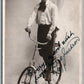 BICYCLE CIRCUS SIGNED LEO JACKSON TRICK CYCLIST ANTIQUE REAL PHOTO POSTCARD RPPC