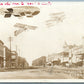 CASEY ILL COLLAGE ZEPPELIN AIRPLANES ANTIQUE REAL PHOTO POSTCARD RPPC AVIATION