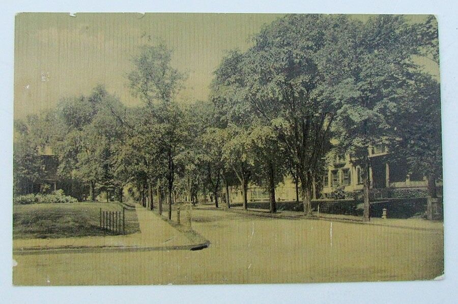 VINTAGE POSTCARD ELIZABETH NJ STREET SCENE New Jersey view