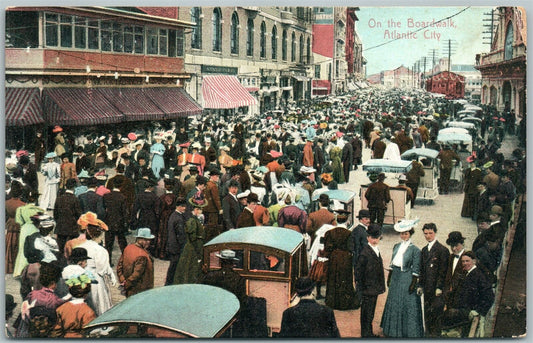 ATLANTIC CITY NJ BOARDWALK ANTIQUE POSTCARD