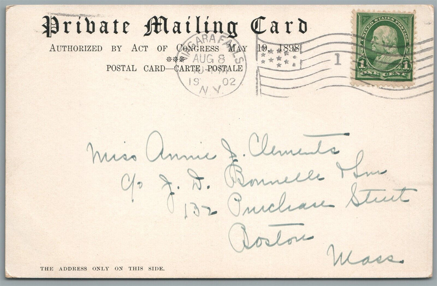 EAST AURORA NY SAMMY'S STUDIO ROYCROFT SHOP ANTIQUE POSTCARD PRIVATE MAILING