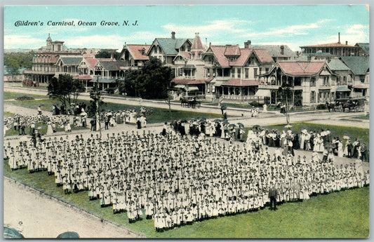 OCEAN GROVE N.J. CHILDREN'S CARNIVAL ANTIQUE POSTCARD