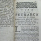 1739 POETRY by PETRARCH antique VELLUM BOUND book LE RIME DI FRANCESCO PETRARCA