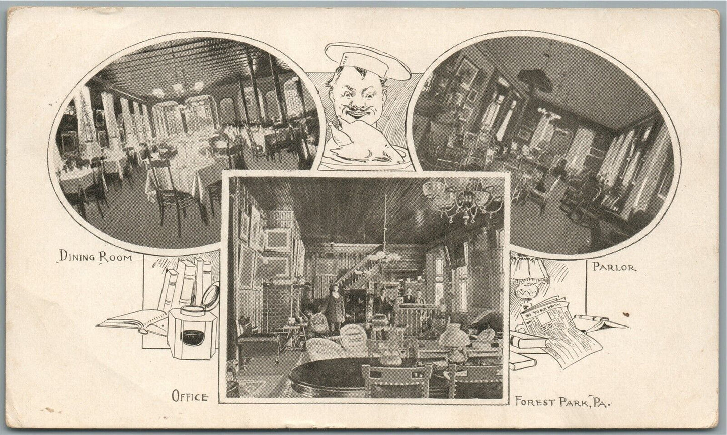 FOREST PARK PA ANTIQUE POSTCARD private mailing card