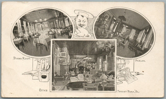 FOREST PARK PA ANTIQUE POSTCARD private mailing card