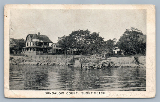 BRANFORD CT SHORT BEACH BUNGALOW COURT ANTIQUE POSTCARD