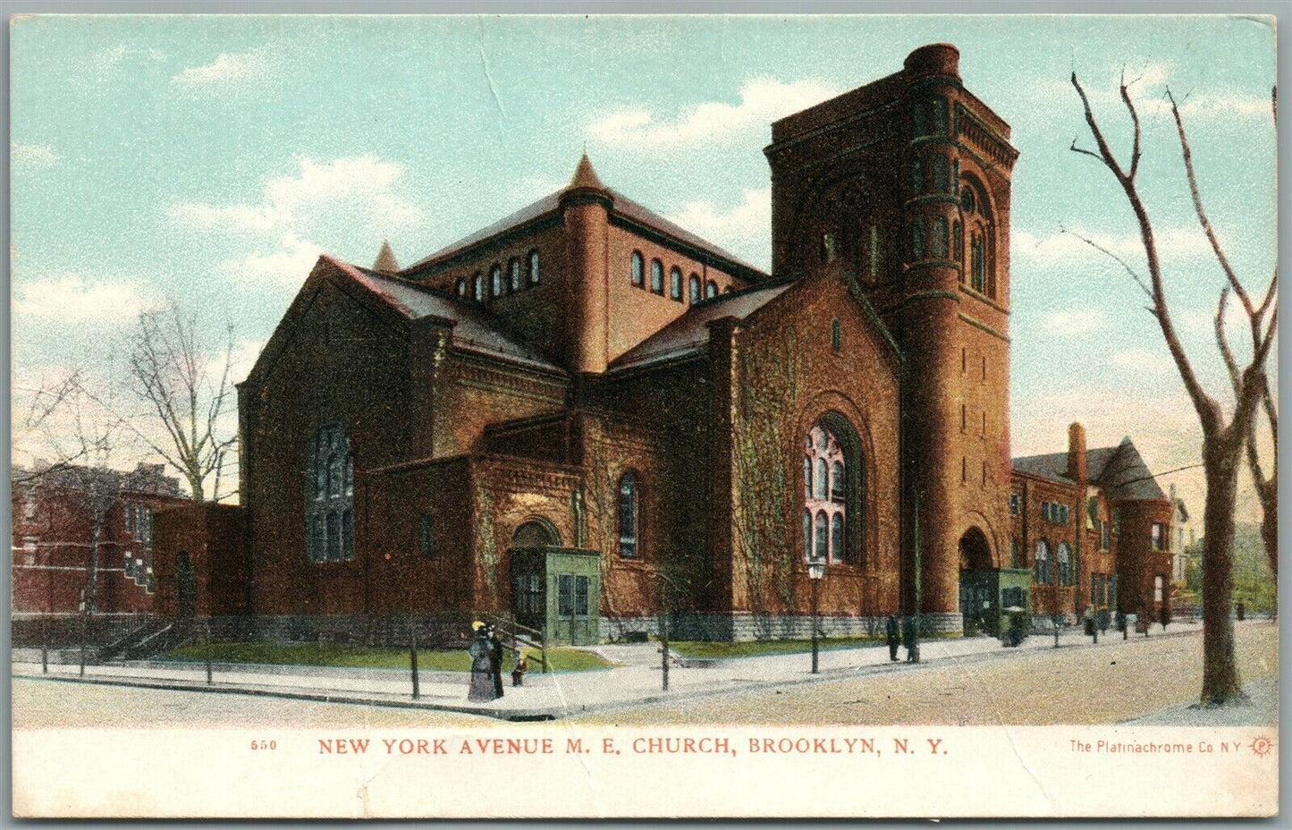 BROOKLYN NY NEW YORK AVENUE M.E. CHURCH ANTIQUE POSTCARD