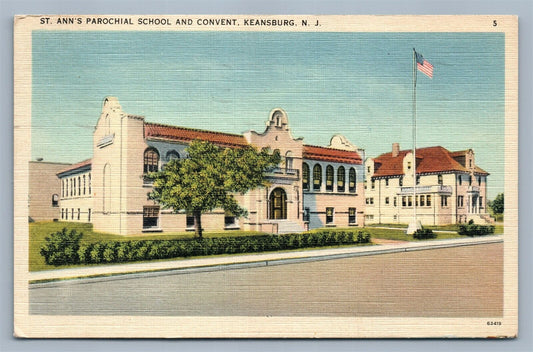KEANSBURG NJ ST. ANN'S PAROCHIAL SCHOOL VINTAGE POSTCARD