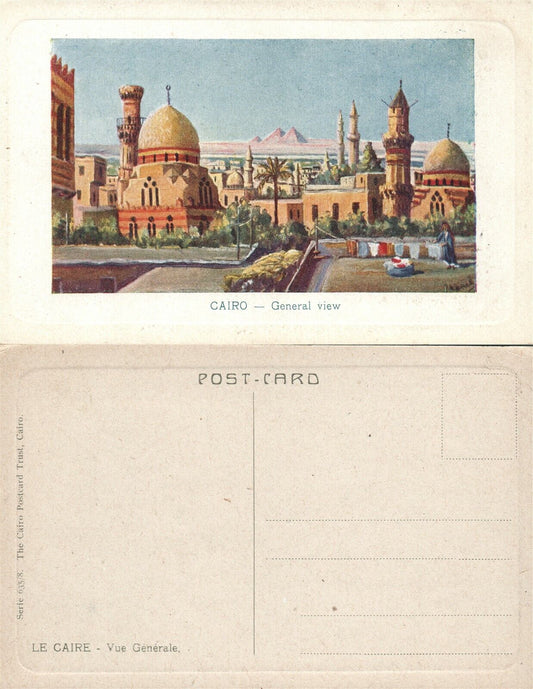 MOSQUE CAIRO GENERAL VIEW EGYPT ANTIQUE POSTCARD