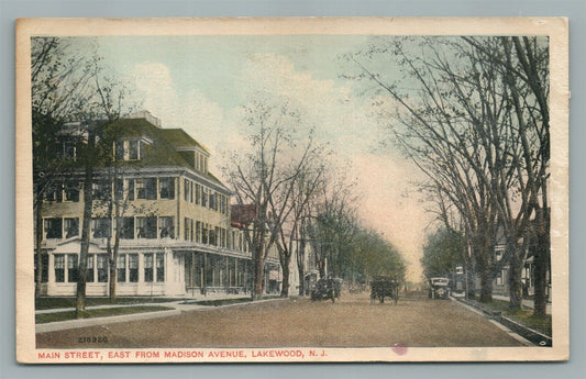 LAKEWOOOD NJ MAIN STREET ANTIQUE POSTCARD