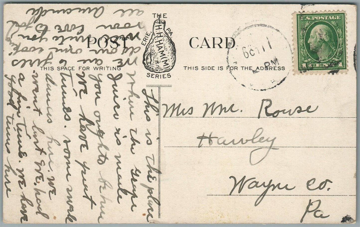 NORTH EAST PA WELCH'S GRAPE JUICE PLANT ANTIQUE POSTCARD