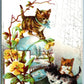 CATS w/ FLOWERS ANTIQUE POSTCARD w/ SWISS STAMP