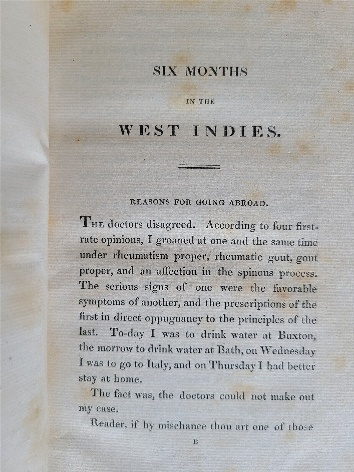 1826 SIX MONTHS in THE WEST INDIES in 1825 antique TRAVELS antique