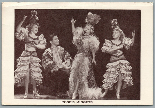 ROSE'S MIDGET REVUE ANTIQUE POSTCARD Biggest Little Show on Earth