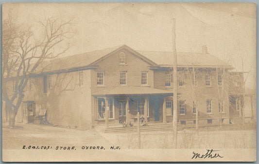 OXFORD NJ E. SAL. CO. STORE Empire Steel & Iron ANTIQUE REAL PHOTO POSTCARD RPPC