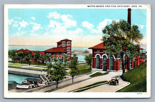 ERIE PA WATER WORKS & FISH HATCHERY ANTIQUE POSTCARD