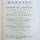 1756 MEMOIRS of MAXIMILIAN de BETHUNE 3 VOLUMES antique in ENGLISH