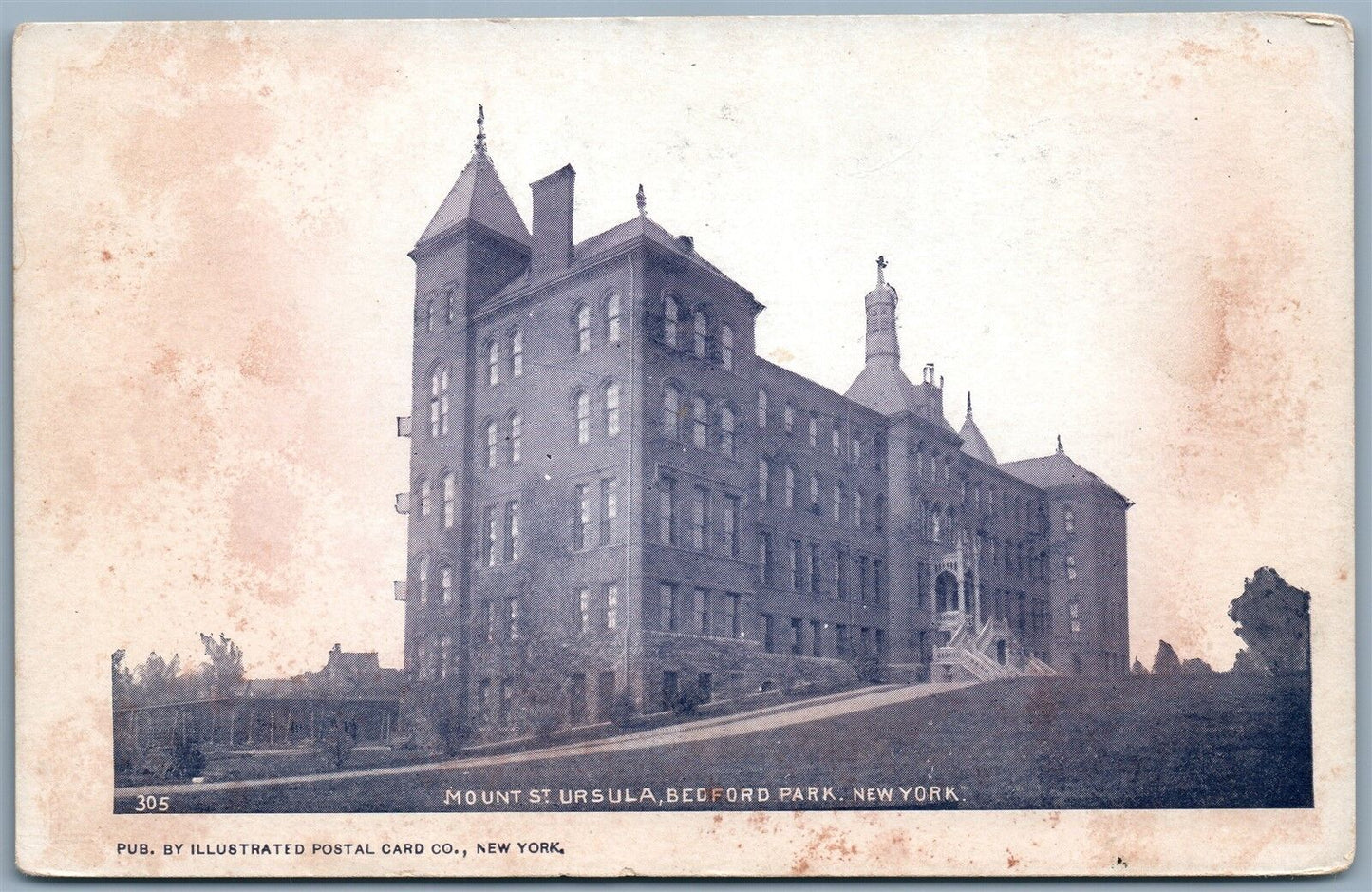 BEDFORD PARK NEW YORK MOUNT ST. URSULA UNDIVIDED ANTIQUE POSTCARD