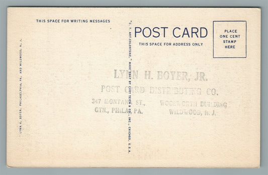 ANTIQUE POSTCARD DISTRIBUTING PHILADELPHIA PA WILDWOOD NJ L. BOYER ADVERTISING