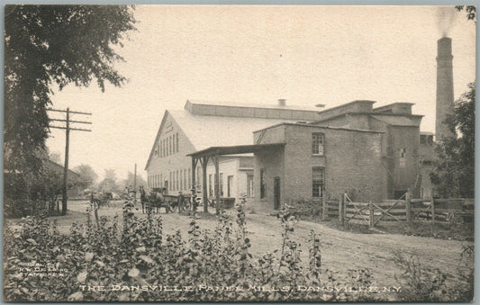 DANSVILLE NY PAPER MILLS ANTIQUE POSTCARD