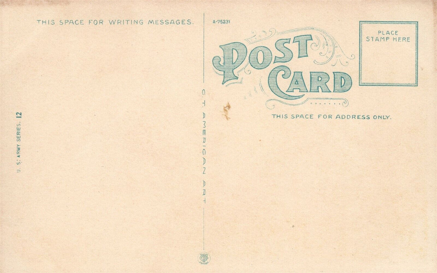 US ARMY INFANTRY REVIEW ANTIQUE WWI MILITARY ANTIQUE POSTCARD