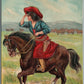 COWGIRL ANTIQUE POSTCARD