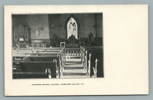 PARADISE VALLEY PA KEOKEE CHAPEL ANTIQUE POSTCARD